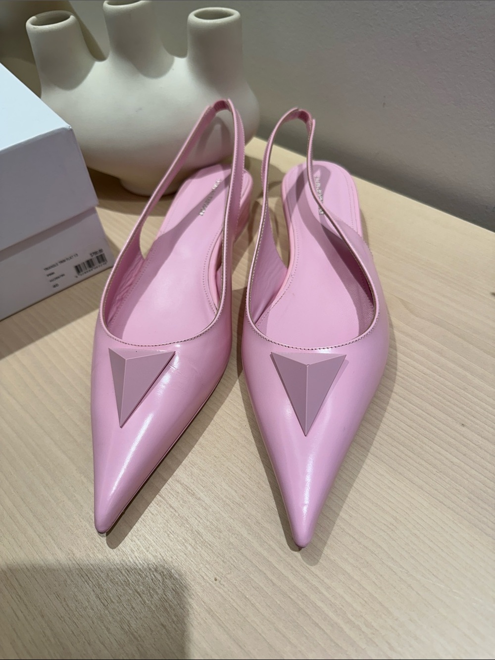 Scanlan Theodore Pink Pointed Slingback Flats - Women's Fashion Shoes